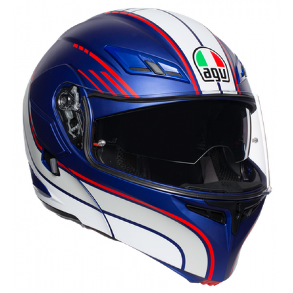 AGV Κράνος Compact-ST Boston Blue Matt/White/Red ΚΡΑΝΗ