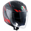 AGV Κράνος K5 JET Urban Hunter Matt Black/Red ΚΡΑΝΗ