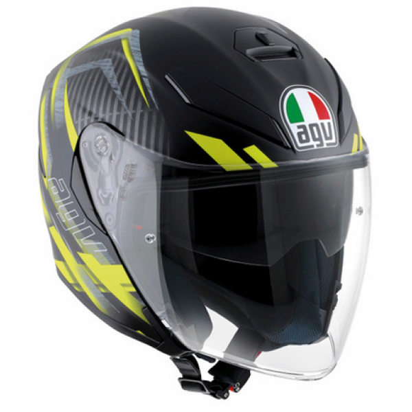 AGV Κράνος K5 JET Urban Hunter Matt Black/Yellow ΚΡΑΝΗ
