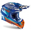 Airoh Κράνος Aviator 2.3 Novak Chrome Γαλάζιο Moto Cross