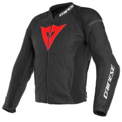 Dainese Μπουφάν Δερμάτινο Nexus Black/Lava Red
