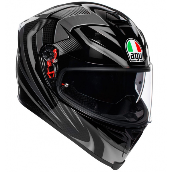 AGV Κράνος K5 SV Hurricane 2.0 Black/Silver ΚΡΑΝΗ