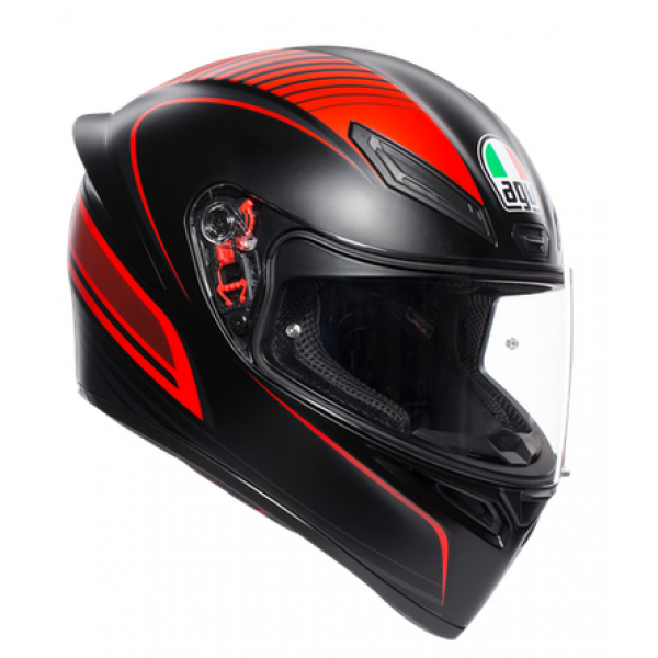 AGV Κράνος K1 Warm Up Black/Red ΚΡΑΝΗ
