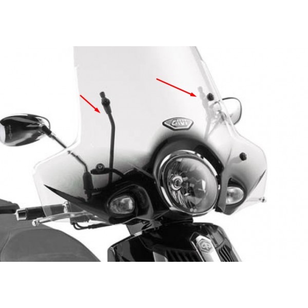 GIVI A352A KIT Τοποθέτησης για Piaggio Carnaby 2009-2014 & Piaggio Beverly Cruiser 2007-2011 ΖΕΛΑΤΙΝΕΣ & ΚΙΤ ΤΟΠΟΘΕΤΗΣΗΣ