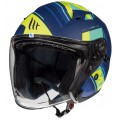 MT Κράνος Jet Avenue SV Sideway J3 Μπλε Ματ / Fluo ΚΡΑΝΗ