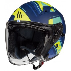 MT Κράνος Jet Avenue SV Sideway J3 Μπλε Ματ / Fluo