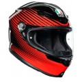 AGV Κράνος K6 Multi Rush Μαύρο / Κόκκινο ΚΡΑΝΗ