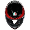 AGV Κράνος K6 Multi Rush Μαύρο / Κόκκινο ΚΡΑΝΗ