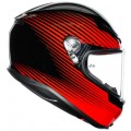 AGV Κράνος K6 Multi Rush Μαύρο / Κόκκινο ΚΡΑΝΗ