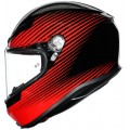 AGV Κράνος K6 Multi Rush Μαύρο / Κόκκινο ΚΡΑΝΗ