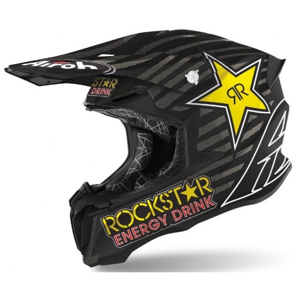 Airoh Κράνος Twist 2.0 Rockstar Μαύρο Ματ Moto Cross
