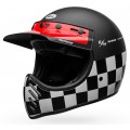 Bell Κράνος Moto 3 Fasthouse Checkers matt/gloss μαύρο/άσπρο/κόκκινο ΚΡΑΝΗ