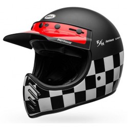 Bell Κράνος Moto 3 Fasthouse Checkers matt/gloss μαύρο/άσπρο/κόκκινο
