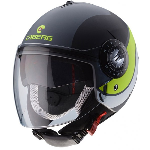 Caberg Κράνος Riviera V3 Sway Ανθρακί Ματ / Μαύρο / Κίτρινο fluo ΚΡΑΝΗ