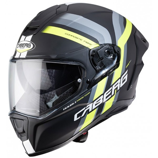 Caberg Κράνος Drift Evo Vertical Matt Μαύρο/Κίτρινο Fluo/Ανθρακί ΚΡΑΝΗ