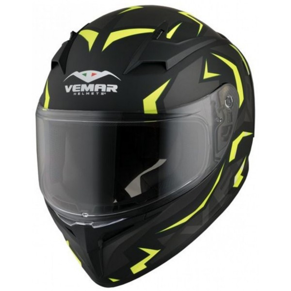 Vemar Κράνος Ghibli Warrior Black Mat / Fluo Yellow ΚΡΑΝΗ