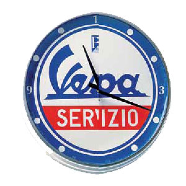 Vespa Ρολόι Τοίχου "SERVICE"